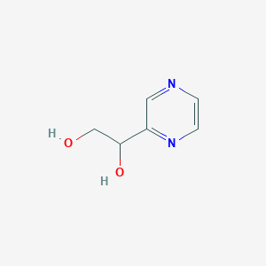 molecular formula C6H8N2O2 B8509977 2-(1,2-Dihydroxyethyl) pyrazine 