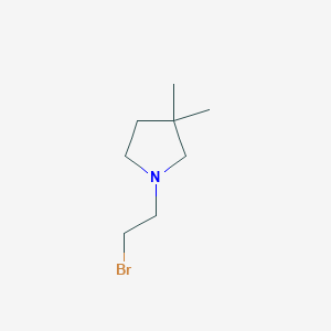 molecular formula C8H16BrN B8510000 1-(2-Bromoethyl)-3,3-dimethylpyrrolidine 