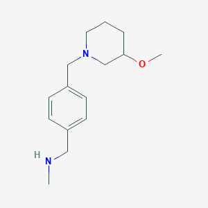 molecular formula C15H24N2O B8510010 1-{4-[(3-methoxypiperidin-1-yl)methyl]phenyl}-N-methylmethanamine 