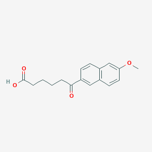 molecular formula C17H18O4 B8510066 6-Oxo-6-[6-methoxy-2-naphthyl]hexanoic acid 
