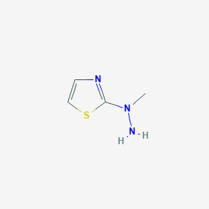 molecular formula C4H7N3S B8510077 N-Methyl-N-thiazol-2-yl-hydrazine 
