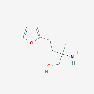 molecular formula C9H15NO2 B8510096 2-Amino-4-(furan-2-yl)-2-methylbutan-1-ol 