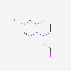 molecular formula C11H13BrIN B8510107 6-Bromo-1-(2-iodoethyl)-1,2,3,4-tetrahydroquinoline 