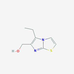 molecular formula C8H10N2OS B8510112 5-Ethyl-6-hydroxymethyl-imidazo[2,1-b]thiazole 