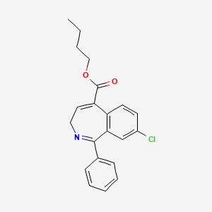 molecular formula C21H20ClNO2 B8510114 Butyl 8-chloro-1-phenyl-3H-2-benzazepine-5-carboxylate CAS No. 81993-61-5