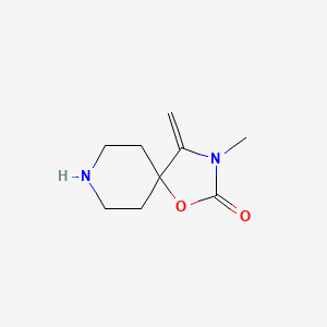 molecular formula C9H14N2O2 B8510140 3-Methyl-4-methylene-2-oxo-1-oxa-3,8-diazaspiro[4,5]decane 