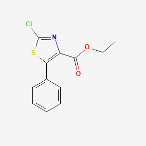 molecular formula C12H10ClNO2S B8510195 Ethyl 2-chloro-5-phenylthiazole-4-carboxylate 