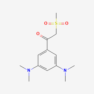 molecular formula C13H20N2O3S B8510207 1-[3,5-Bis(dimethylamino)phenyl]-2-(methanesulfonyl)ethan-1-one CAS No. 61544-67-0