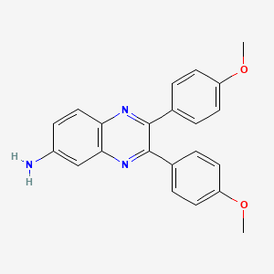 molecular formula C22H19N3O2 B8510218 2,3-Bis(4-methoxyphenyl)quinoxalin-6-amine 