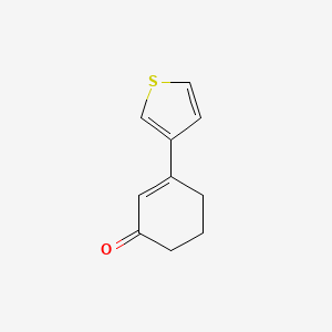 molecular formula C10H10OS B8510222 3-(Thiophen-3-yl)cyclohex-2-enone 