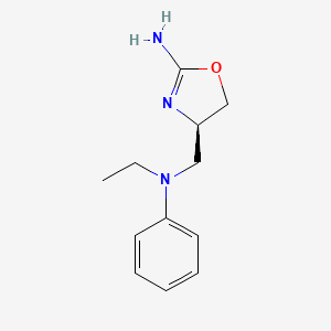 molecular formula C12H17N3O B8510225 (R)-4-[(ethyl-phenyl-amino)-methyl]-4,5-dihydro-oxazol-2-ylamine 