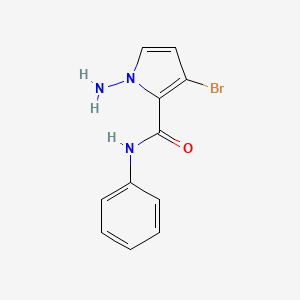 molecular formula C11H10BrN3O B8510230 1-amino-3-bromo-N-phenyl-1H-pyrrole-2-carboxamide 