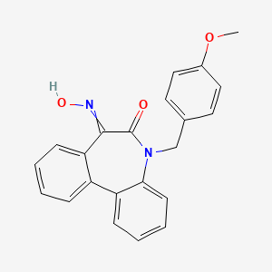 molecular formula C22H18N2O3 B8510236 6H-Dibenz[b,d]azepine-6,7(5H)-dione, 5-[(4-methoxyphenyl)methyl]-, 7-oxime (9CI) 