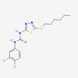 N-(3,4-Dichlorophenyl)-N'-[5-(hexylsulfanyl)-1,3,4-thiadiazol-2-yl]urea