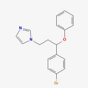molecular formula C18H17BrN2O B8510267 1-[3-(4-Bromo-phenyl)-3-phenoxy-propyl]-1H-imidazole CAS No. 857531-74-9
