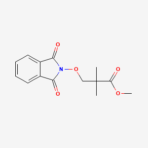 molecular formula C14H15NO5 B8510270 3-(1,3-Dioxo-1,3-dihydro-isoindol-2-yloxy)-2,2-dimethyl-propionic acid methyl ester 