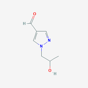 molecular formula C7H10N2O2 B8510298 1-(2-hydroxypropyl)-1H-pyrazole-4-carbaldehyde CAS No. 1082066-01-0