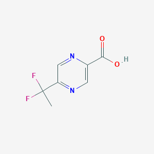molecular formula C7H6F2N2O2 B8510299 2-Pyrazinecarboxylic acid, 5-(1,1-difluoroethyl)- 