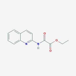 molecular formula C13H12N2O3 B8510337 Ethyl 2-oxo-2-(quinolin-2-ylamino)acetate 