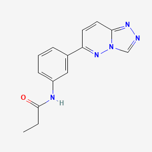 molecular formula C14H13N5O B8510339 N-(3-([1,2,4]triazolo[4,3-b]pyridazin-6-yl)phenyl)propionamide 