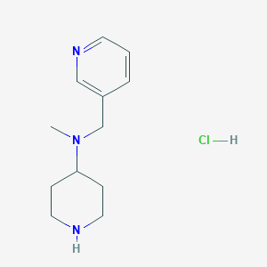 molecular formula C12H20ClN3 B8510348 N-methyl-N-(pyridin-3-ylmethyl)piperidin-4-amine hydrochloride 