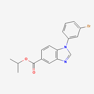 molecular formula C17H15BrN2O2 B8510366 1-(3-Bromophenyl)-5-(isopropyloxycarbonyl)benzimidazole 