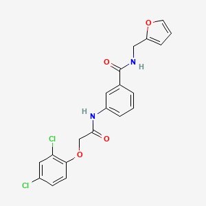 molecular formula C20H16Cl2N2O4 B8510394 3-[2-(2,4-dichloro-phenoxy)-acetylamino]-N-furan-2-ylmethyl-benzamide 