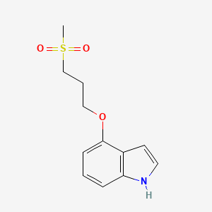 molecular formula C12H15NO3S B8510455 4-(3-methanesulfonyl-propoxy)-1H-indole 