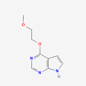molecular formula C9H11N3O2 B8510468 4-(2-methoxyethoxy)-7H-pyrrolo[2,3-d]pyrimidine 