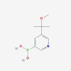 molecular formula C9H14BNO3 B8510479 (5-(2-Methoxypropan-2-yl)pyridin-3-yl)boronic acid 