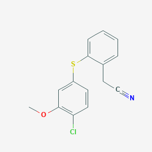 {2-[(4-Chloro-3-methoxyphenyl)sulfanyl]phenyl}acetonitrile