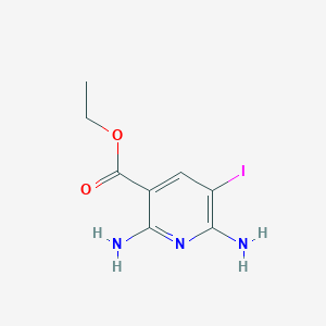 molecular formula C8H10IN3O2 B8510523 2,6-Diamino-5-iodo-nicotinic acid ethyl ester 