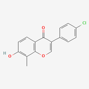 molecular formula C16H11ClO3 B8510549 4'-Chloro-7-hydroxy-8-methylisoflavone 