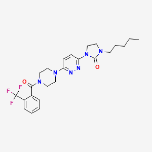 Piperazine,1-[6-(2-oxo-3-pentyl-1-imidazolidinyl)-3-pyridazinyl]-4-[2-(trifluoromethyl)benzoyl]-