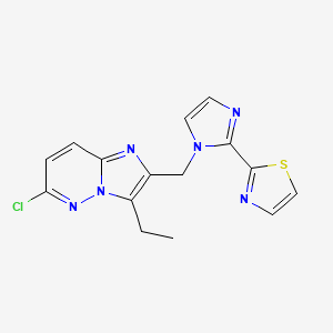 Imidazo[1,2-b]pyridazine,6-chloro-3-ethyl-2-[[2-(2-thiazolyl)-1h-imidazol-1-yl]methyl]-