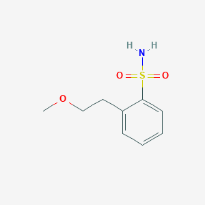 molecular formula C9H13NO3S B8510585 2-(2-Methoxyethyl)benzenesulfonamide 