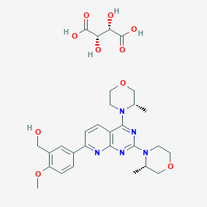 (5-{2,4-Bis[(3S)-3-methylmorpholin-4-yl]pyrido[2,3-d]pyrimidin-7-yl}-2-methoxyphenyl)methanol D-Tartrate