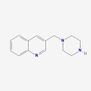 molecular formula C14H17N3 B8510626 3-Piperazin-1-ylmethyl-quinoline 