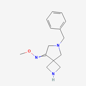 molecular formula C14H19N3O B8510727 2,6-Diazaspiro[3.4]octan-8-one, 6-(phenylmethyl)-, O-methyloxime 