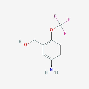 molecular formula C8H8F3NO2 B8510744 (5-Amino-2-trifluoromethoxy-phenyl)-methanol 