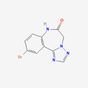 molecular formula C10H7BrN4O B8510757 10-Bromo-5H-benzo[f][1,2,4]triazolo[1,5-d][1,4]diazepin-6(7H)-one 