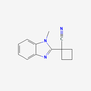 molecular formula C13H13N3 B8510764 1-(1-methyl-1H-benzo[d]imidazol-2-yl)cyclobutanecarbonitrile 