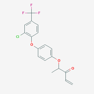 molecular formula C18H14ClF3O3 B8510786 4-{4-[2-Chloro-4-(trifluoromethyl)phenoxy]phenoxy}pent-1-en-3-one CAS No. 82967-86-0