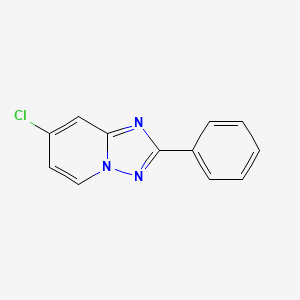 molecular formula C12H8ClN3 B8510816 7-Chloro-2-phenyl-[1,2,4]triazolo[1,5-a]pyridine 