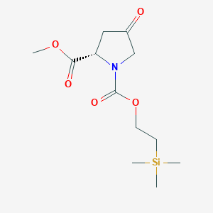 molecular formula C12H21NO5Si B8510818 (S)-2-methyl 1-(2-(trimethylsilyl)ethyl) 4-oxopyrrolidine-1,2-dicarboxylate 