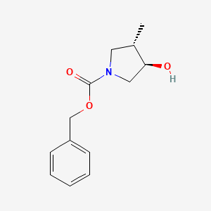 (3R,4S)-benzyl 3-hydroxy-4-methylpyrrolidine-1-carboxylate