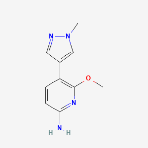 6-Methoxy-5-(1-methyl-1H-pyrazol-4-yl)pyridin-2-ylamine
