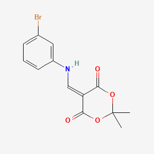 molecular formula C13H12BrNO4 B8510881 5-[(3-Bromophenylamino)methylene]-2,2-dimethyl-[1,3]dioxane-4,6-dione 