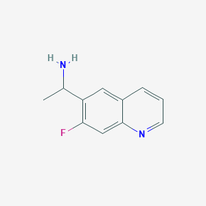 molecular formula C11H11FN2 B8510897 1-(7-Fluoroquinolin-6-yl)ethanamine 