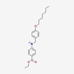 molecular formula C23H31NO3 B8510928 Ethyl 4-({[4-(heptyloxy)phenyl]methyl}amino)benzoate CAS No. 61440-54-8